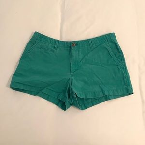 3 inch Gap chino shorts (size: 6, color: teal)